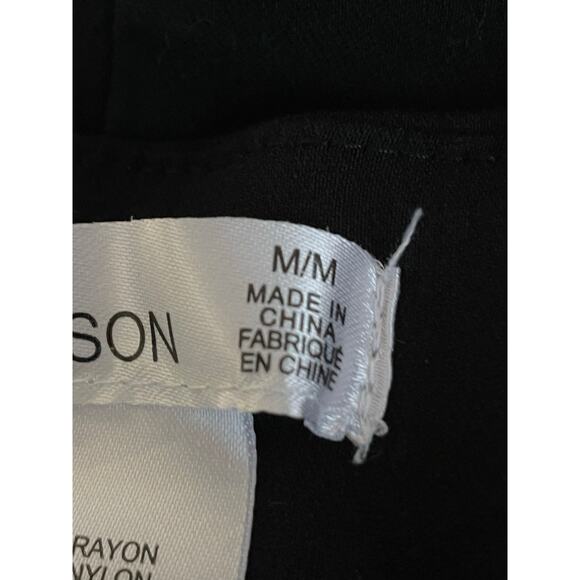 89th + Madison Black Ponte Pull-On Skinny Pants Women M Grommet Waist Workwear - Picture 10 of 10